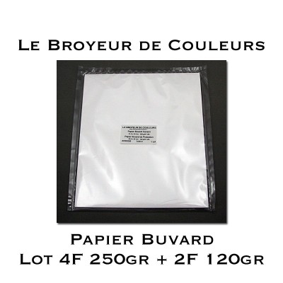 Papier Buvard - Lot de 4 Feuilles 250gr + 2 Feuilles 120gr