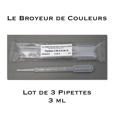 Lot de 3 Pipettes - 3 ml