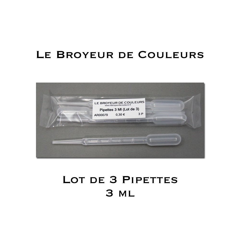 Lot de 3 Pipettes - 3 ml
