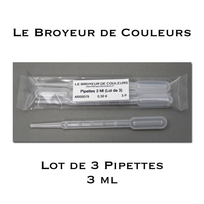 Lot de 3 Pipettes - 3 ml