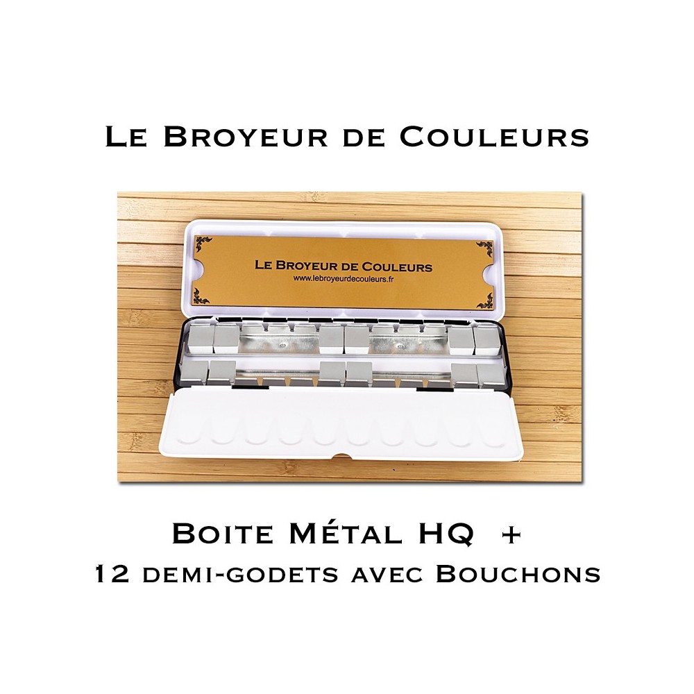 Boite Métal 24 Demi-Godets HQ + Accessoires