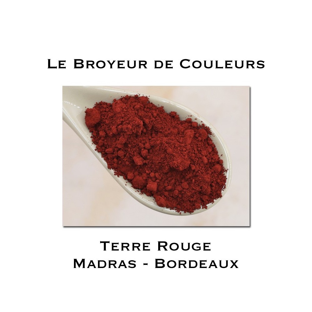 Pigment Terre Rouge de MADRAS Bordeaux