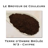 Pigment Terre d'Ombre Brûlée N°3 - Chypre