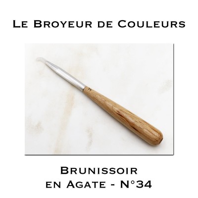 Brunissoir en agate N°34