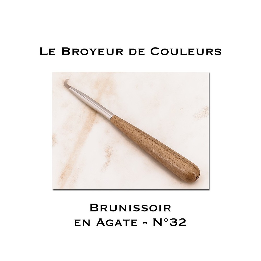 Brunissoir en agate N°32