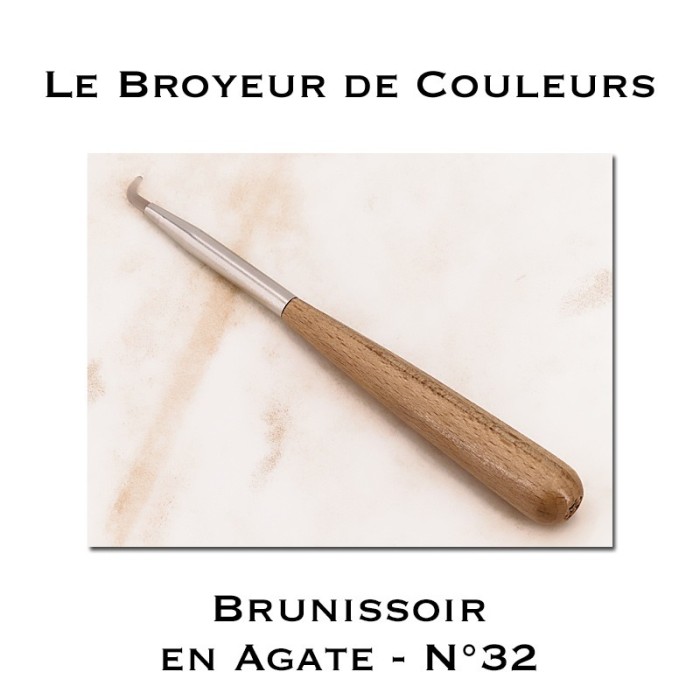 Brunissoir en agate N°32