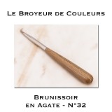 Brunissoir en agate N°32