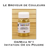 Pigment Or/Mica N°1- 20ml - Imitation or en Poudre