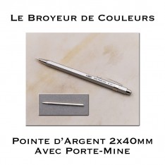 Pointe d'Argent - 2x40mm - Deux Profils - Sur Porte-Mine