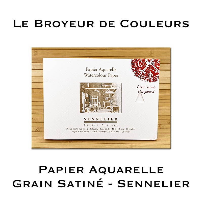 Papier Aquarelle 300gr/M2 - Grain Satiné - 21X14,8 cm - SENNELIER
