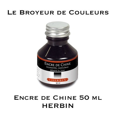 Encre de Chine Noire Calligraphie 50 ml - HERBIN