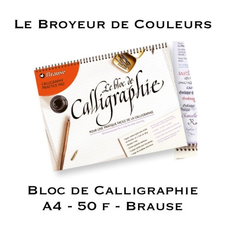 Bloc d'apprentissage de Calligraphie Brause, format A4 - Hiéroglyphes