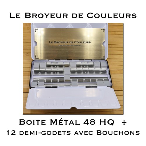 Boite Métal 48 Demi-Godets HQ + Accessoires