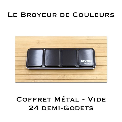 Boite Métal 24 Demi-Godets - 1er Prix