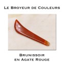 Brunissoir en agate massive - Rouge