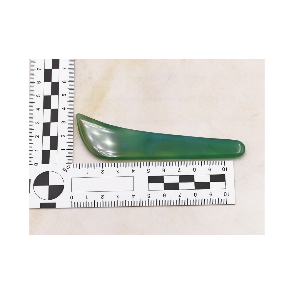 Brunissoir en agate massive - Vert