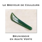 Brunissoir en agate massive - Vert