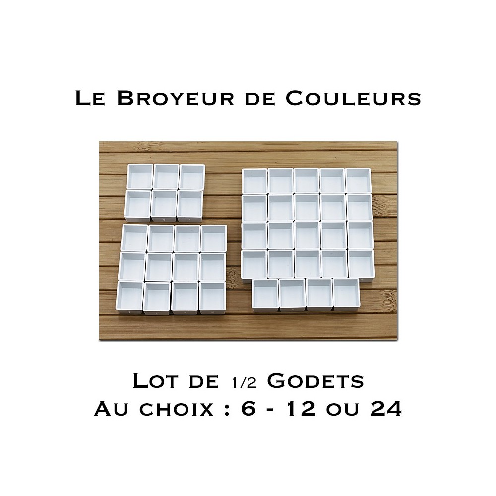 Lot de 6 1/2 Godets Vides