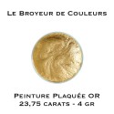 Peinture Plaquée OR - 23,75 carats - 4gr
