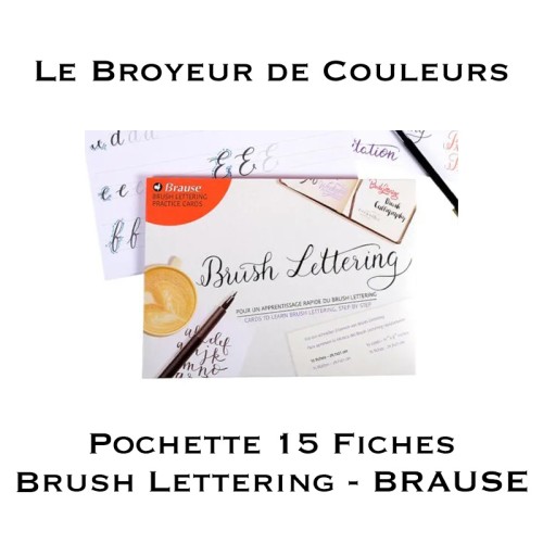 Pochette Apprentissage - 15 Feuilles "Brush Lettering" A4 - Brause
