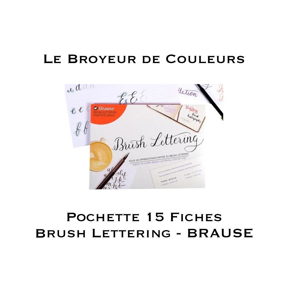 Pochette Apprentissage - 15 Feuilles "Brush Lettering" A4 - Brause