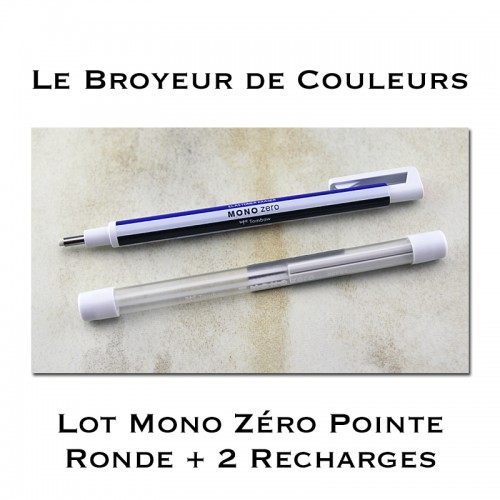 Crayon Gomme Mono Zéro Pointe ronde + 2 Recharges
