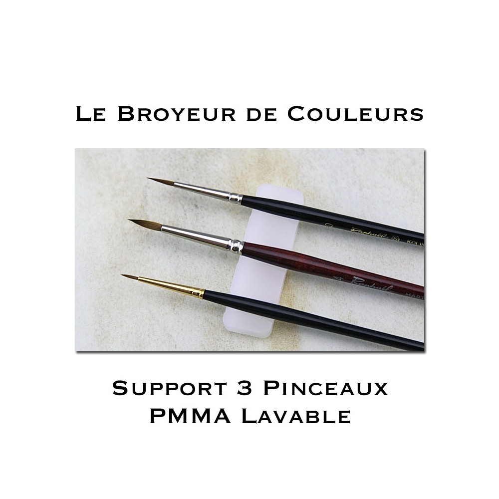 Support 3 Pinceaux en PMMA