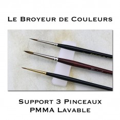 Support 3 Pinceaux en PMMA