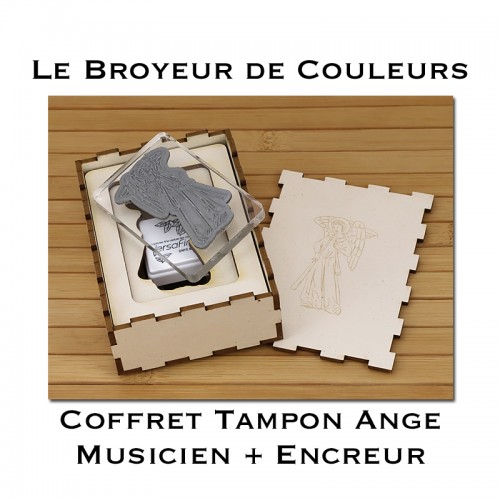 Tampon Ange Musicien - Coffret avec encreur