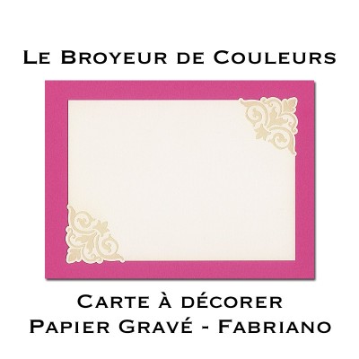 Lot de 4 Cartes à décorer - Gravées