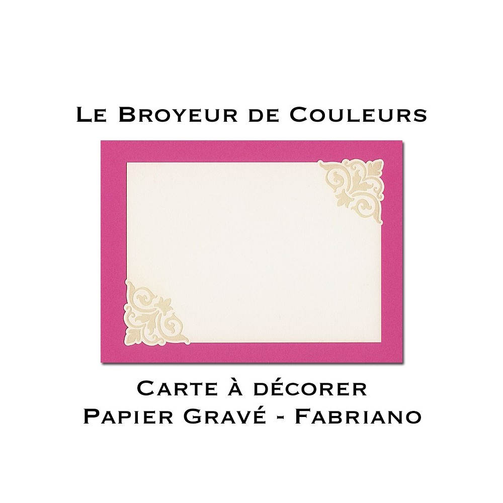 Lot de 4 Cartes à décorer - Gravées