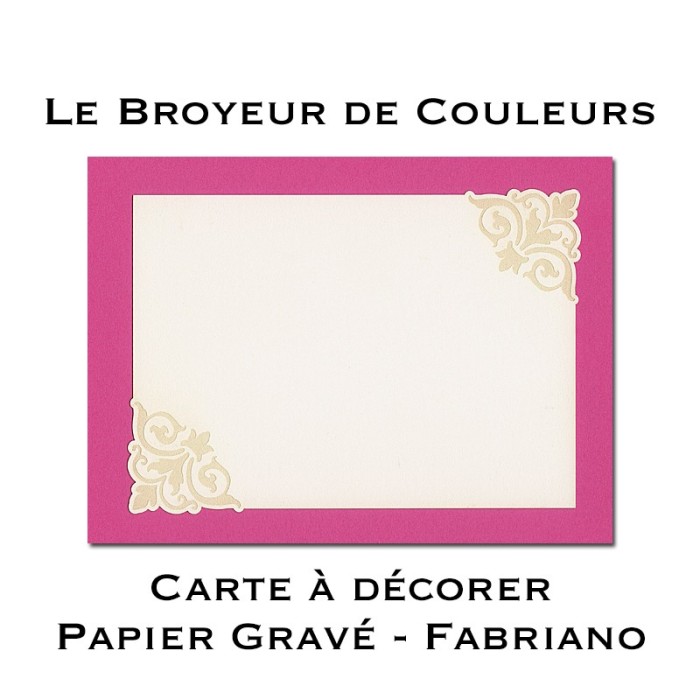 Lot de 4 Cartes à décorer - Gravées