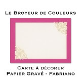 Lot de 4 Cartes à décorer - Gravées