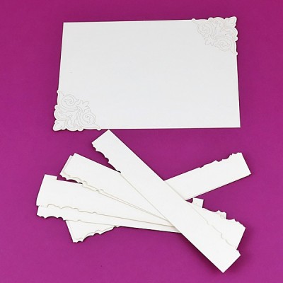 Lot de 4 Cartes à décorer - Gravées