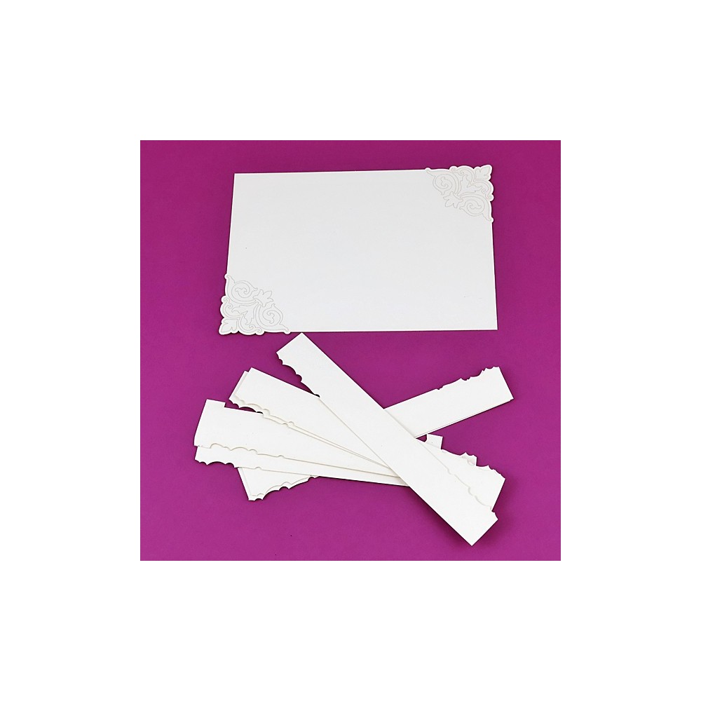 Lot de 4 Cartes à décorer - Gravées