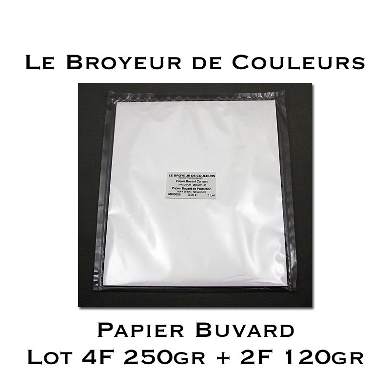 Papier Buvard - Lot de 4 Feuilles 250gr + 2 Feuilles 120gr Papier Buvard - Lot de 4 Feuilles 250gr + 2 Feuilles 120gr
