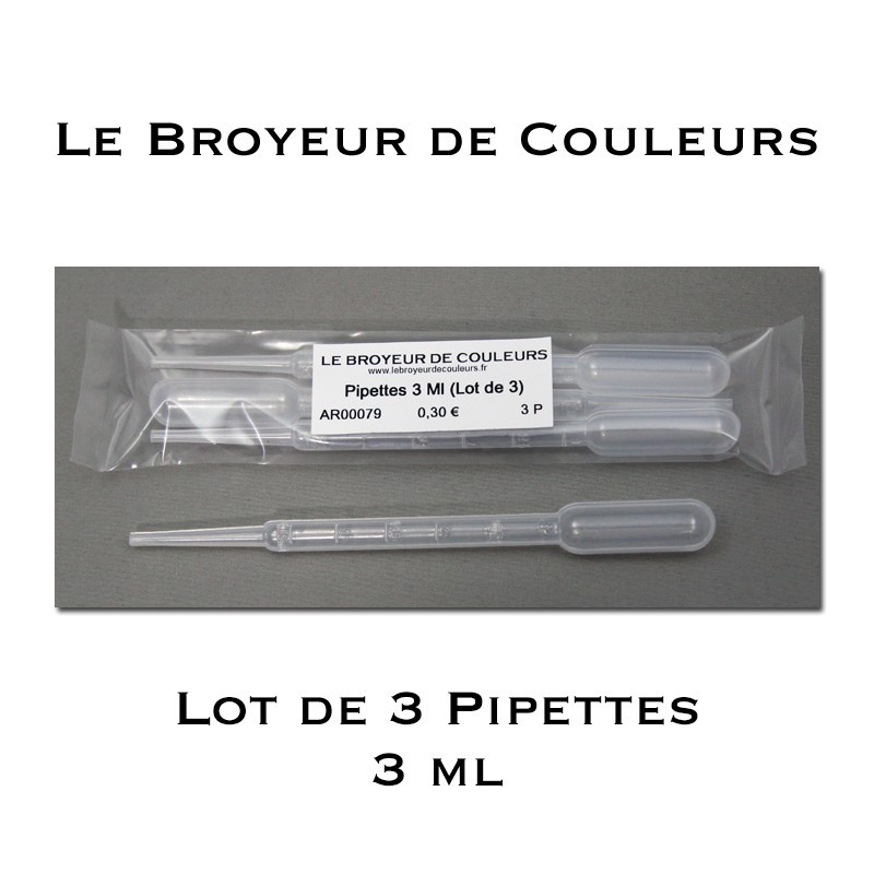 Lot de 3 Pipettes - 3 ml Lot de 3 Pipettes - 3 ml