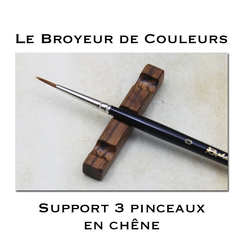 Support 3 Pinceaux en Chêne Support 3 Pinceaux en Chêne